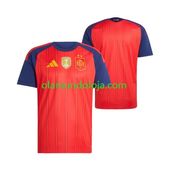 Camisola Espanha 2-star Homem Equipamento Primeiro 2026-2027 Manga Curta